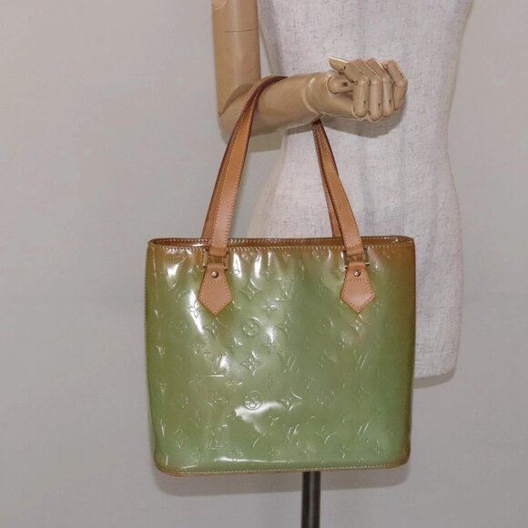 LOUIS VUITTON Monogram Vernis Houston Hand Bag Baby Blue M91005 LV Auth 132764 - Picture 14 of 16